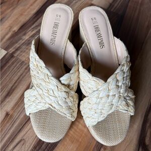 Dream Pairs Women's Braided Slide Sandals in Natural - W 9.5